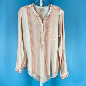 Lucky Brand gauze striped shirt